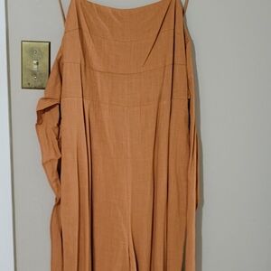 Orange Sleeveless Jumpsuit